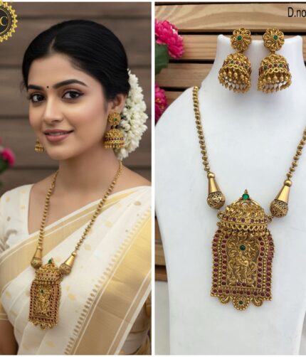 Lakshmi Antique Temple Set – Ruby Edition Ruby Stone