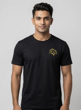 Black gold chest logo