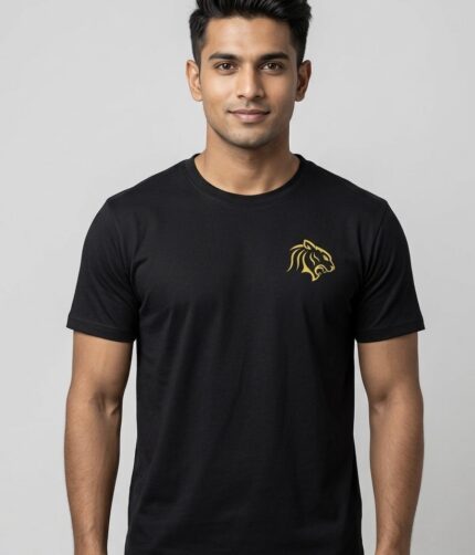 Black gold chest logo