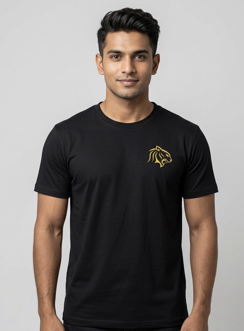 Black gold chest logo