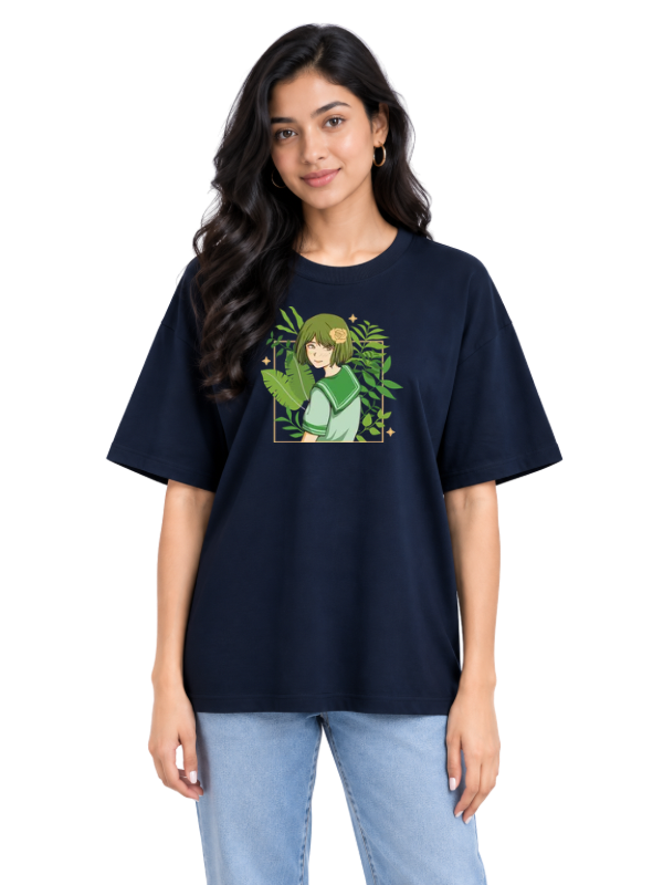 Unisex Oversized Hip Hop T-Shirt – 220 GSM Anime Front Printed T-shirt - Image 2