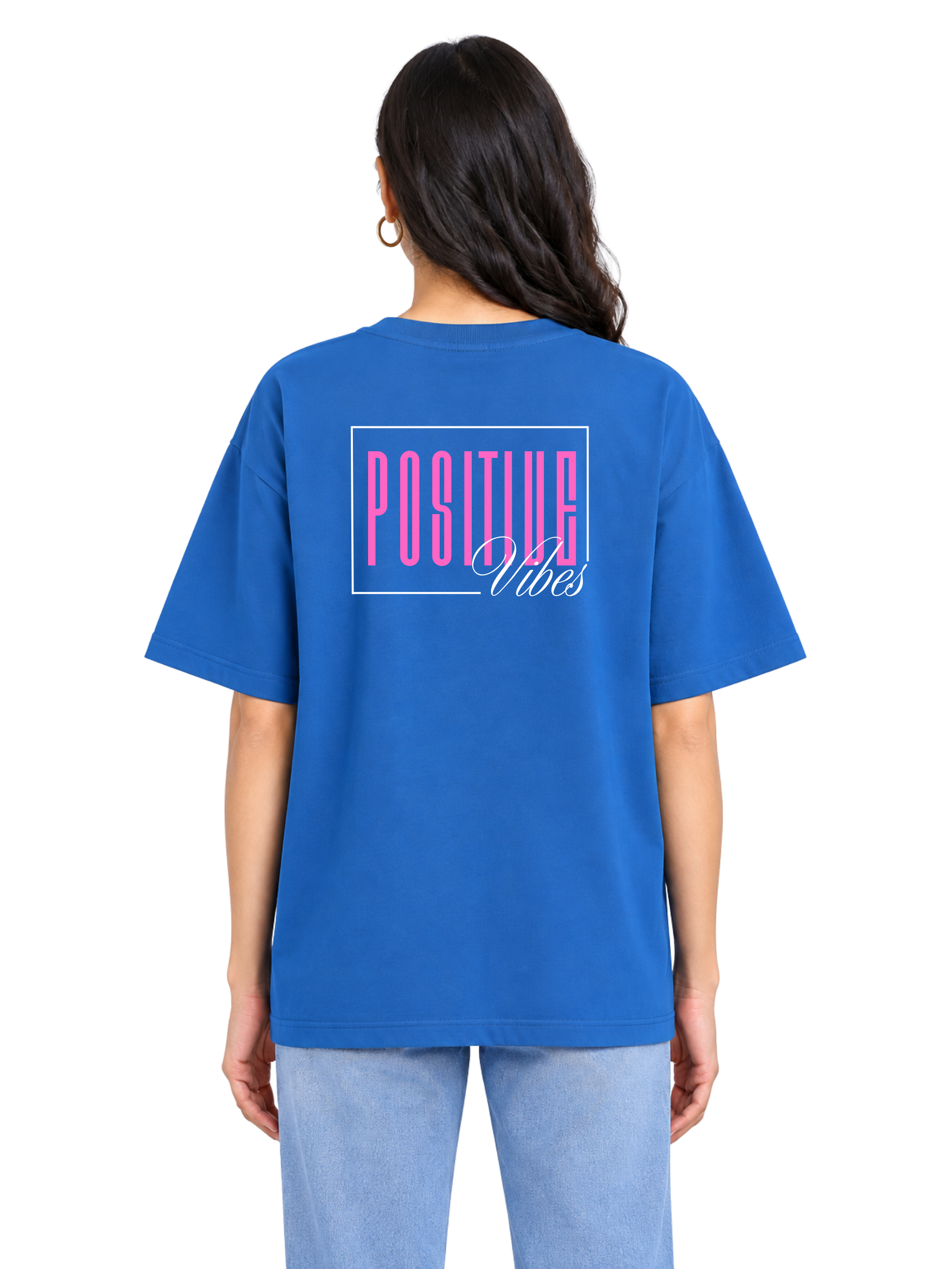Unisex Oversized Hip Hop T-Shirt – 220 GSM Positive Vibe Front & Back Printed T-shirt - Image 6