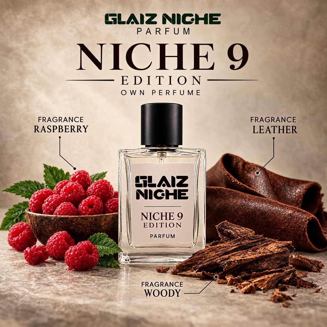 Glaiz Niche NICHE 9 Edition Roseberry Woody Leather Eau de Parfum – 40ml