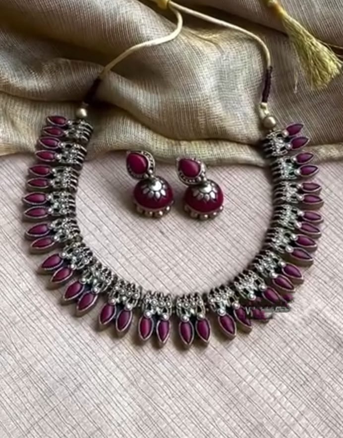 Terracotta Necklace Set With Earrings - Image 1