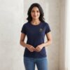 Women’s Wild Cat Logo Chest Printed Round Neck Half Sleeve T-Shirt - Thumbnail Image 2