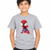 Kids Unisex Regular Fit  spider man Graphic T-Shirt Half Sleeve Printed T shirt - Thumbnail Image 4