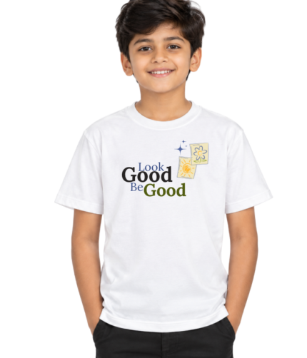Kids R/F 180 GSM Good Look Be Good Graphic Printed T shirt
