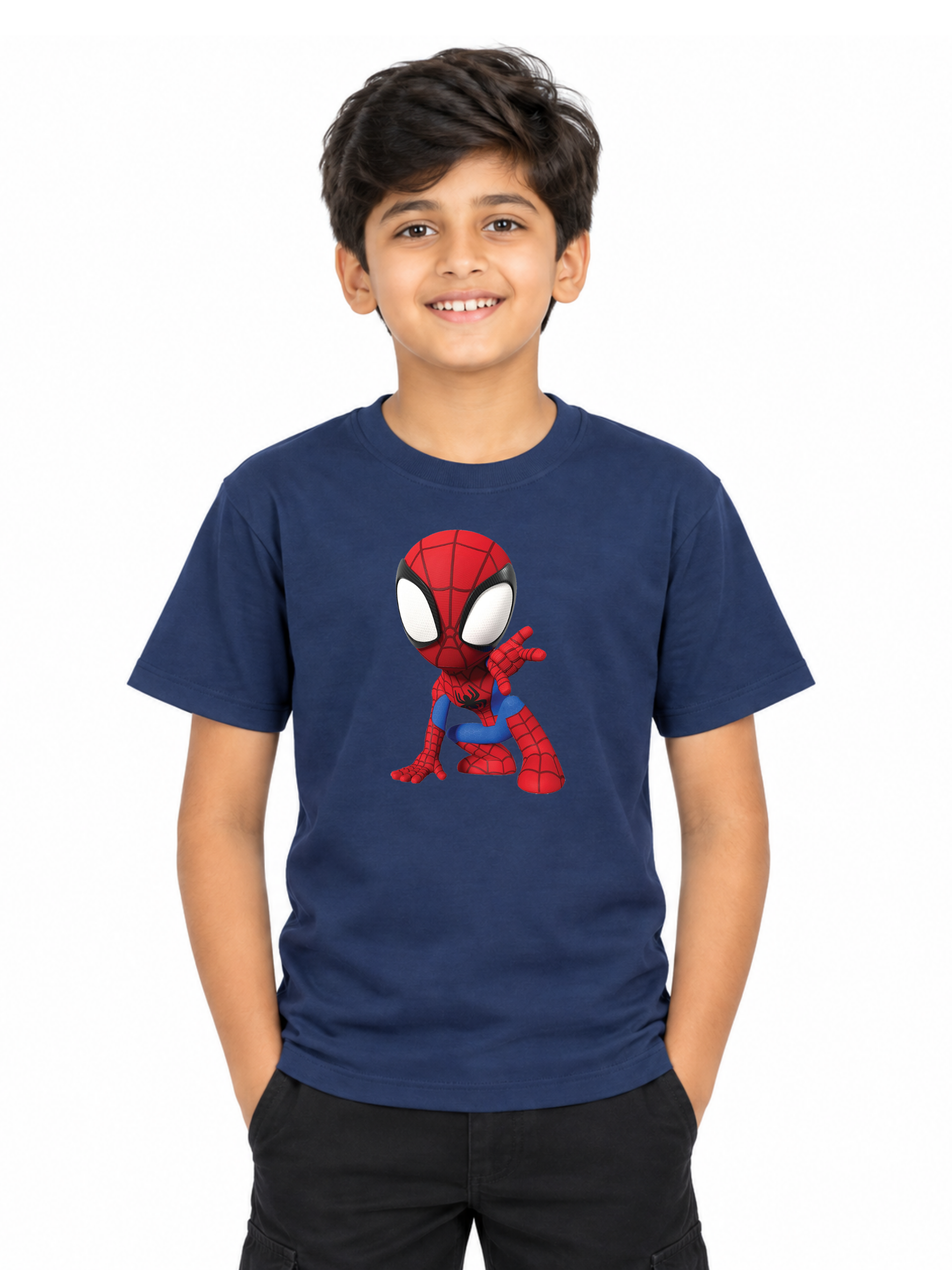 Kids Unisex Regular Fit  spider man Graphic T-Shirt Half Sleeve Printed T shirt - Image 3