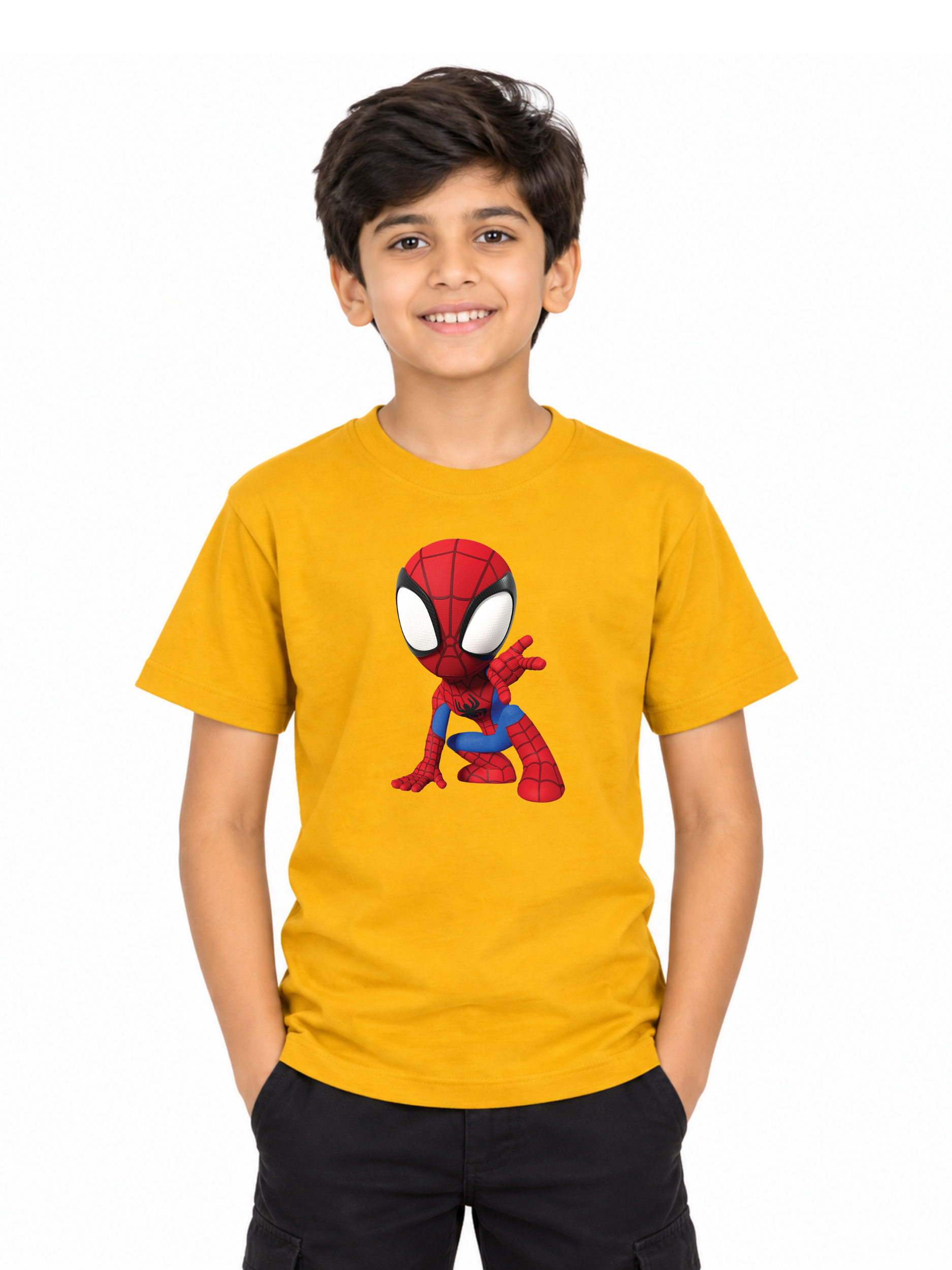 Kids Unisex Regular Fit  spider man Graphic T-Shirt Half Sleeve Printed T shirt