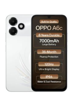 OPPO A6c 4G Smartphone – 4GB RAM, 64GB Storage - Feather White