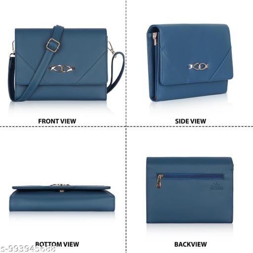 Altair Women's Solid Flap Sling Bag for Women | Stylish Crossbody Sling Purse with Magnetic Flap Closure | Adjustable Shoulder Strap | Multi-Compartment Ladies Handbag for Office, College, Shopping, Travel & Daily Use - Image 3