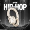 Ubon HP-700 Hip Hop Bluetooth Headphones with 40 Hrs Playtime | Deep Bass | 40 MM Driver |FM Radio, TF Card, Aux | Over The Ear Headphones (CREAM) - Thumbnail Image 3