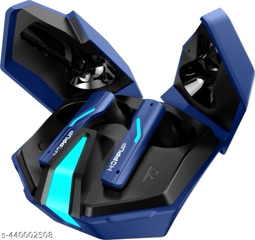 HOPPUP Xo6 Gaming Earbuds with 35MS Low Latency, RGB LED, 13MM DRIVERS & 50H PlayTime Bluetooth (Cobalt Blue, True Wireless) - Image 1