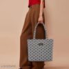 Dixon Casual Canvas Fabric Shoulder Trendy Design Handheld Tote Bag For Women - Thumbnail Image 4