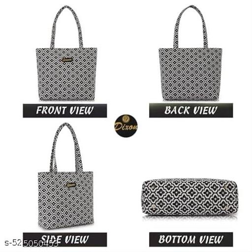 Dixon Casual Canvas Fabric Shoulder Trendy Design Handheld Tote Bag For Women - Image 3