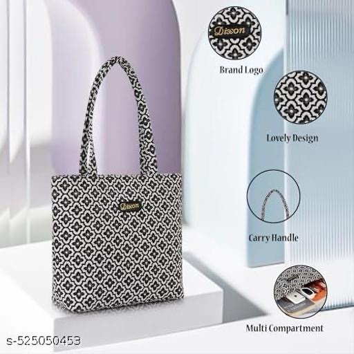 Dixon Casual Canvas Fabric Shoulder Trendy Design Handheld Tote Bag For Women - Image 2