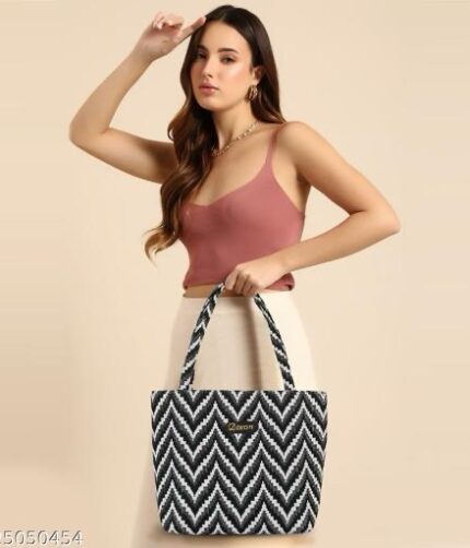 Dixon Casual Canvas Fabric Shoulder Trendy Design Handheld Tote Bag For Women