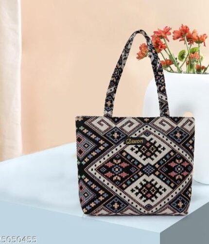 Dixon Casual Canvas Fabric Shoulder Trendy Design Handheld Tote Bag For Women