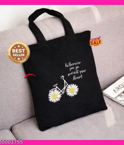 Canvas Women's Tote Bag with Secure Zipper Closure_tote bags_women tote bag_tote bag for women_printed tote bag_tote bag for girls_girls tote bag_tote_bag_hand bag_hand bag for girl_girls hand bag_sling bag_stylish tote bag 01