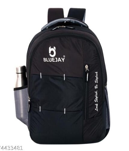 Bluejay Size: Black M (15-30L) Stylish and Trendy College backpacks for Boys And Girls