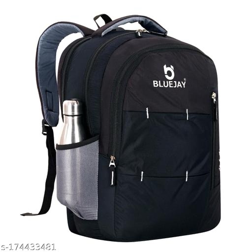 Bluejay Size: Black M (15-30L) Stylish and Trendy College backpacks for Boys And Girls - Image 2