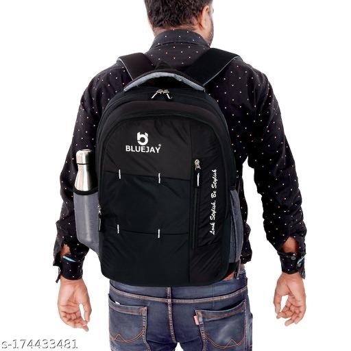Bluejay Size: Black M (15-30L) Stylish and Trendy College backpacks for Boys And Girls - Image 4