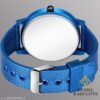 Men Blue Textured Dial PU Strap Analog Watch - Thumbnail Image 4