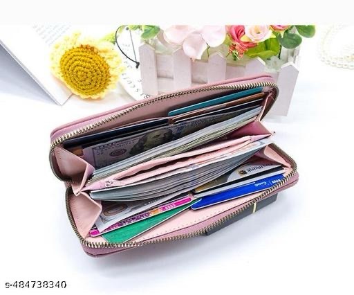 Women Wallet Clutch Purse Long Zipper Wallets - Image 3